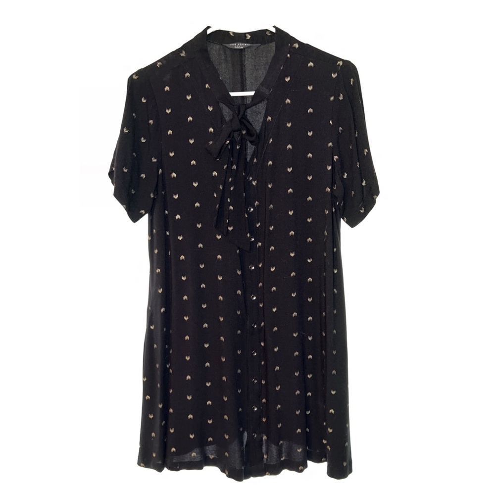 Knot Sisters Black & Gold Mini Dress SM